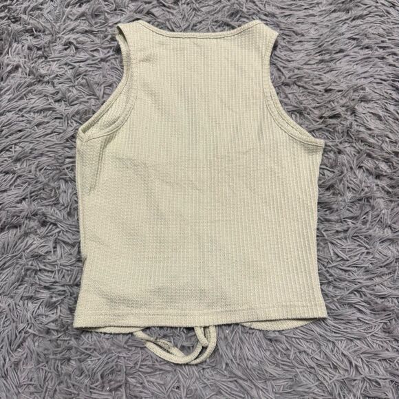 Paper Crane Green Scrunch Front Tank Top Size XS - Picture 6 of 6